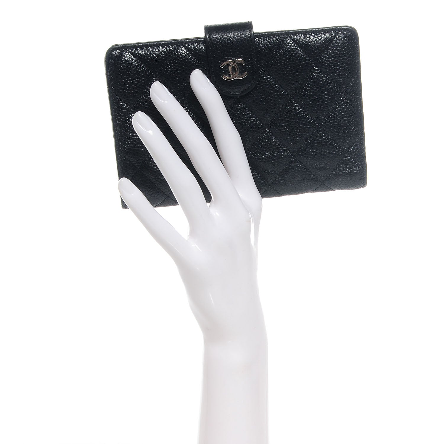 Chanel Caviar Quilted Large Zip Wallet Black 2 of 8