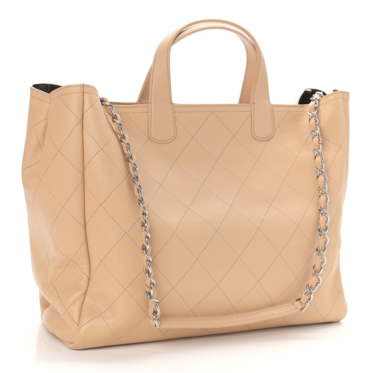 Chanel Caviar Stitched Large Shopping Tote Beige 3 of 12