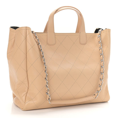 Chanel Caviar Stitched Large Shopping Tote Beige 3 of 12