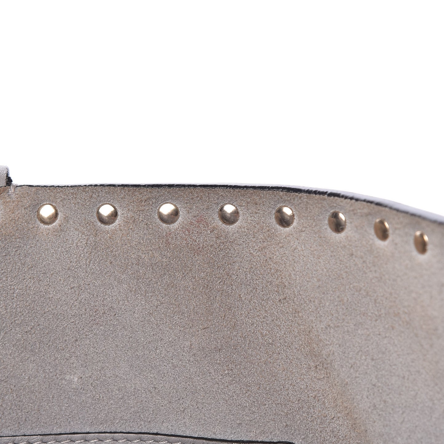 Grained Calfskin Rockstud Shoulder Tote Perla