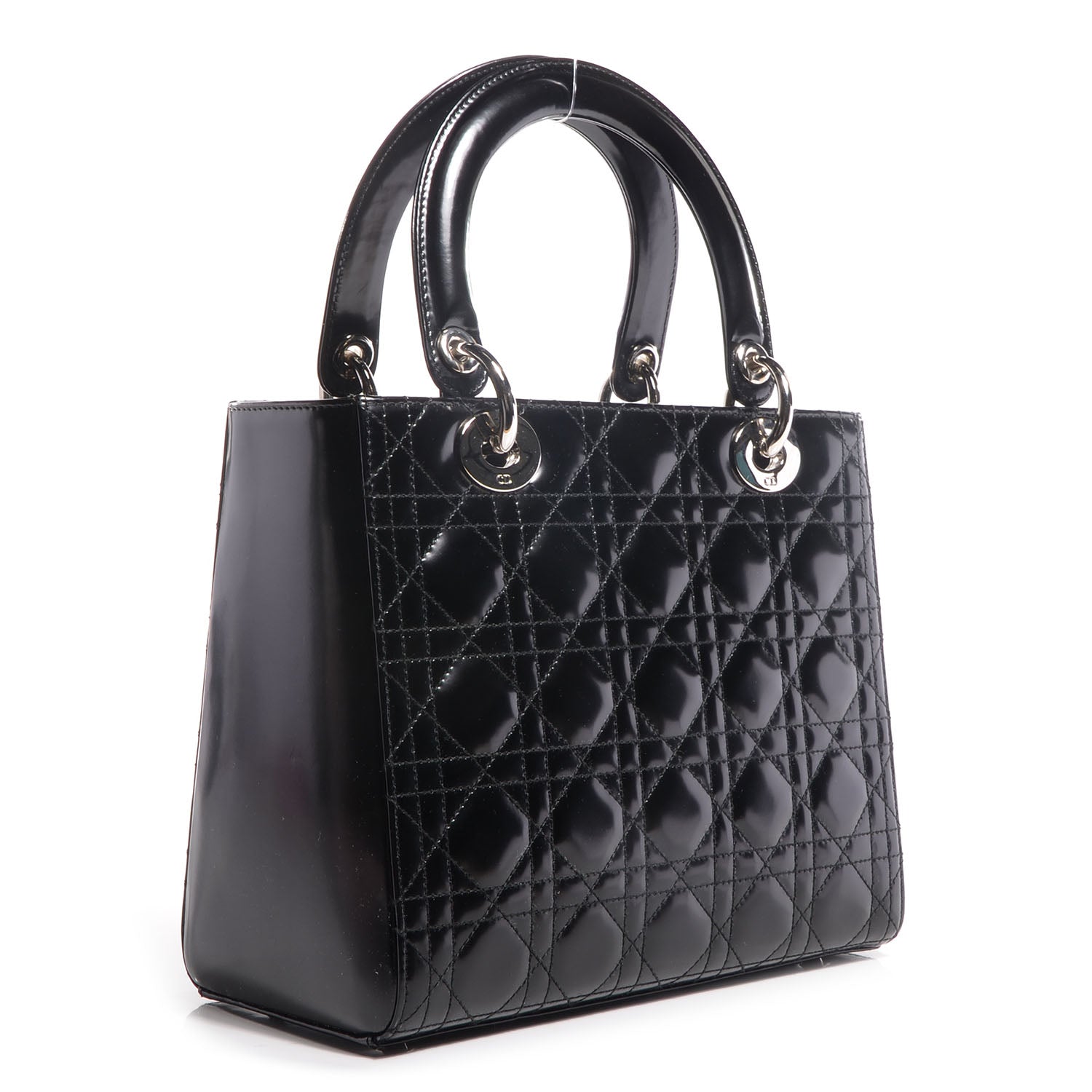 Christian Dior Patent Cannage Medium Lady Dior Black 3 of 7