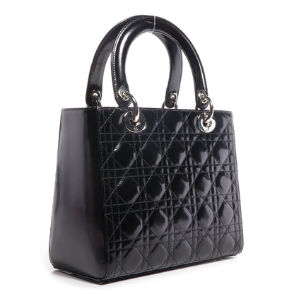 Christian Dior Patent Cannage Medium Lady Dior Black 3 of 7