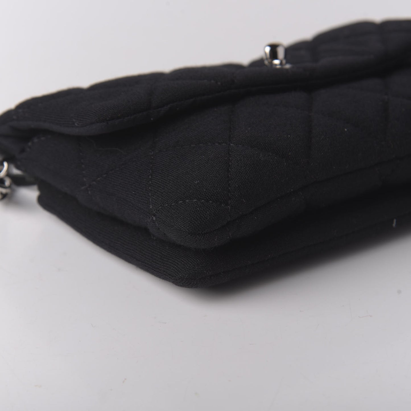 Jersey Quilted Mini Flap Black
