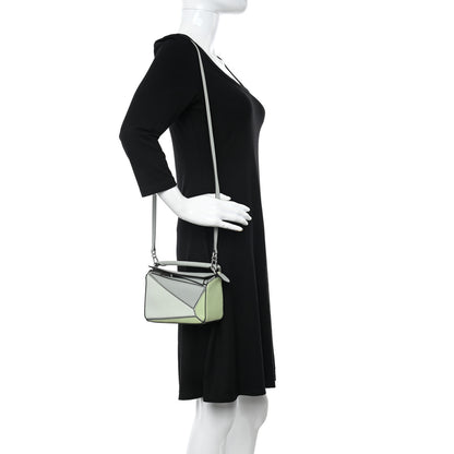 Loewe Calfskin Mini Puzzle Bag Ash Grey Light Celadon 2 of 10