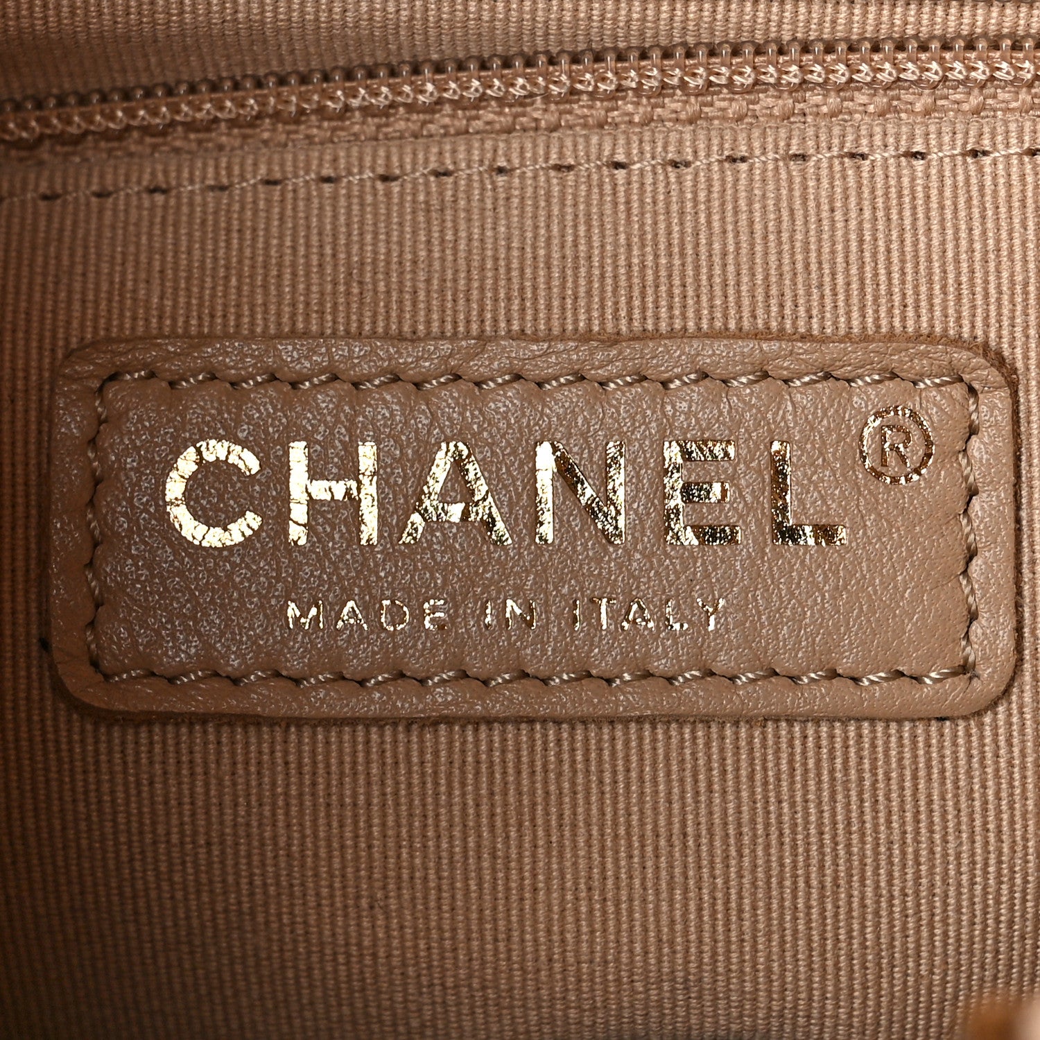 Chanel Caviar Quilted Double Pocket Backpack Beige 6 of 10