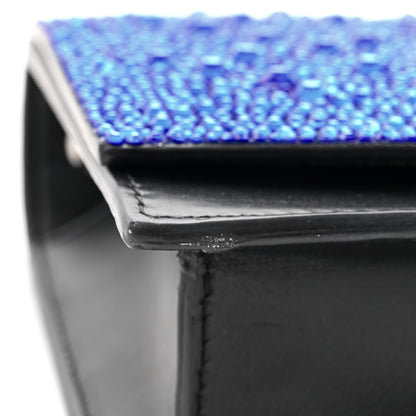 Alexander McQueen Calfskin Crystal Skull Mini Crossbody Bag Electric Blue 10 of 10