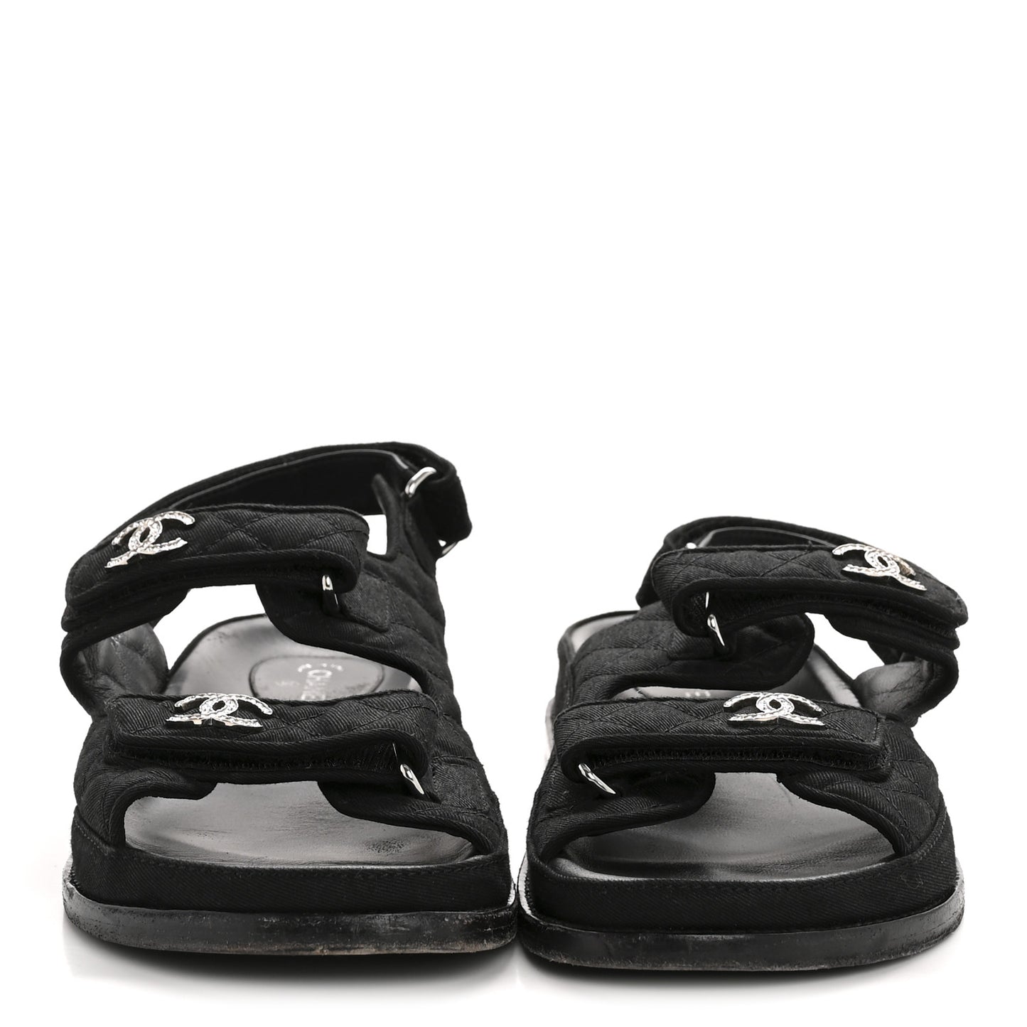 Mixed Fibers Velcro Dad Sandals 39 Black