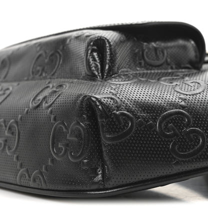 Gucci Calfskin GG Tennis Embossed Pocket Belt Bag Black 10 of 10