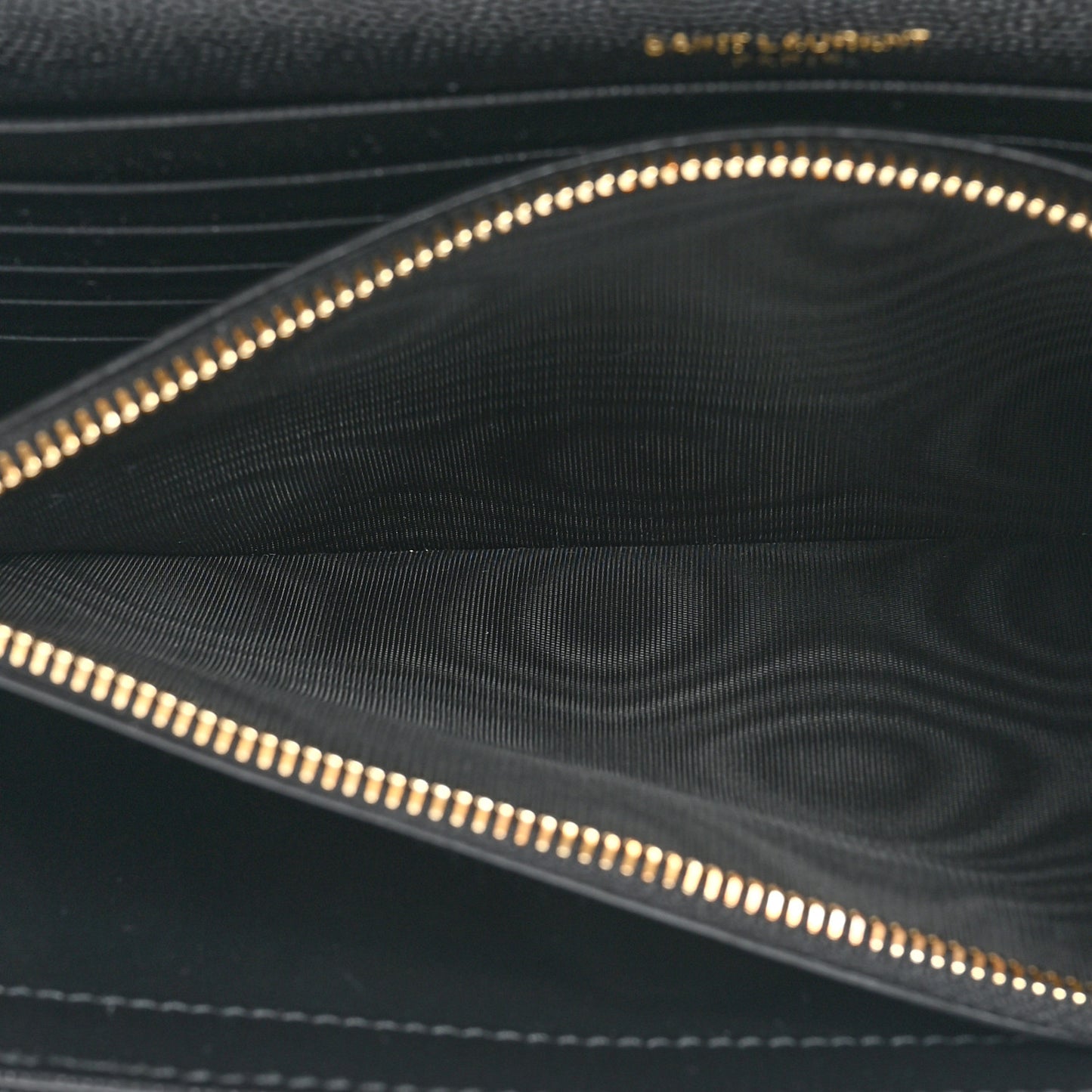 Grain De Poudre Matelasse Chevron Monogram Chain Wallet Black