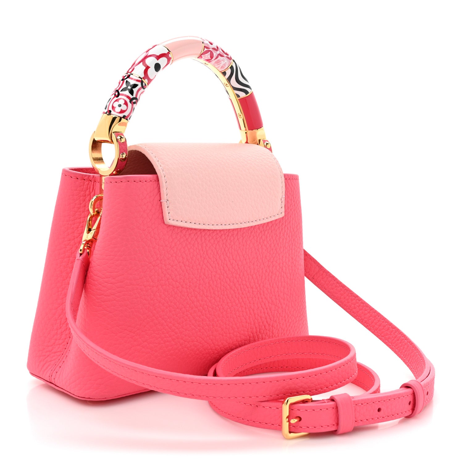 Louis Vuitton Taurillon Monogram Tile Capucines Mini Dragonfruit Ballet Pink 3 of 11