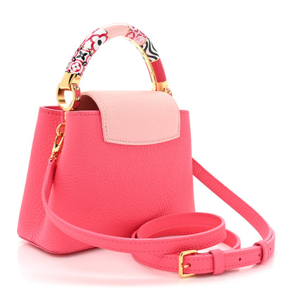 Louis Vuitton Taurillon Monogram Tile Capucines Mini Dragonfruit Ballet Pink 3 of 11