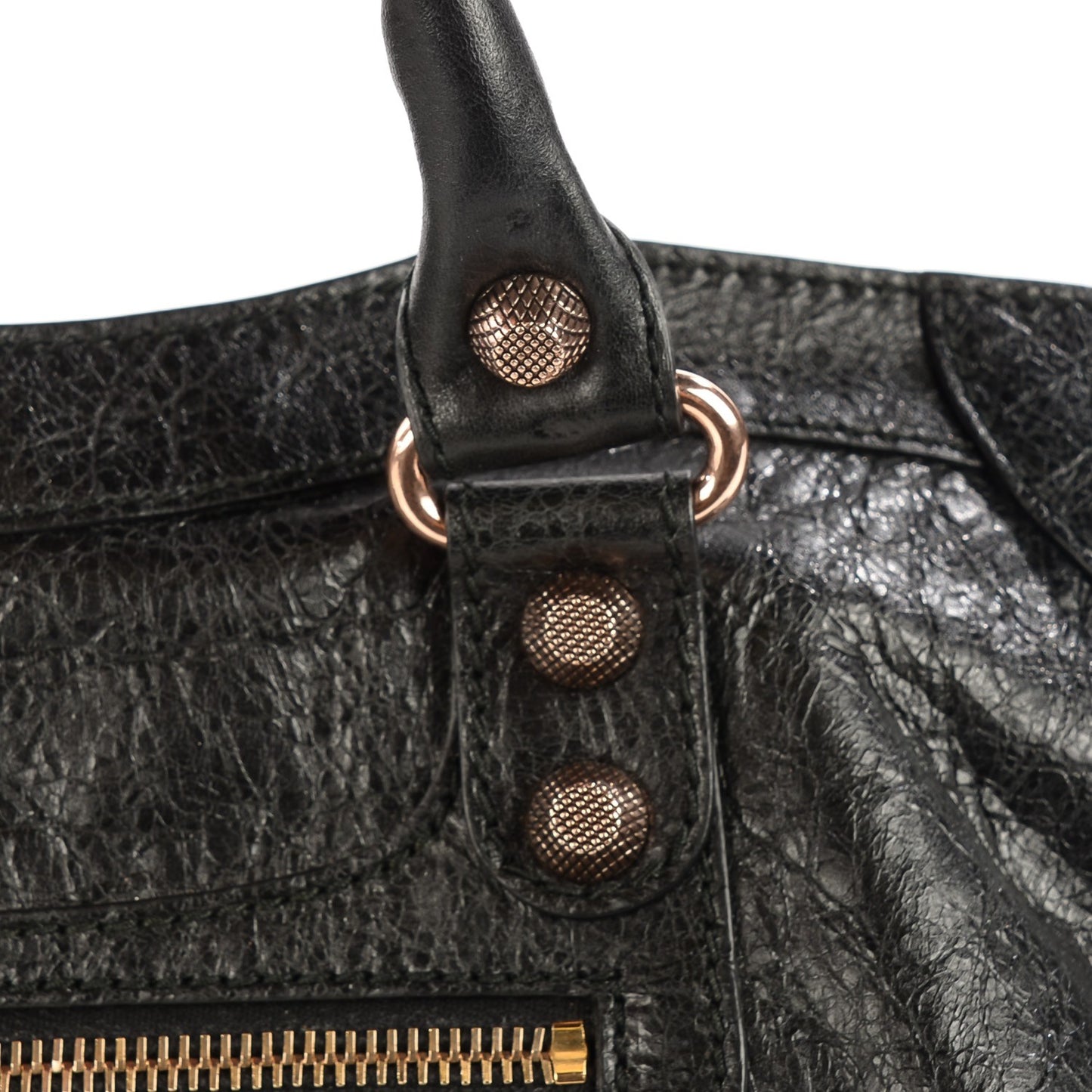 Agneau Giant 12 Rose Gold Hardware City Black