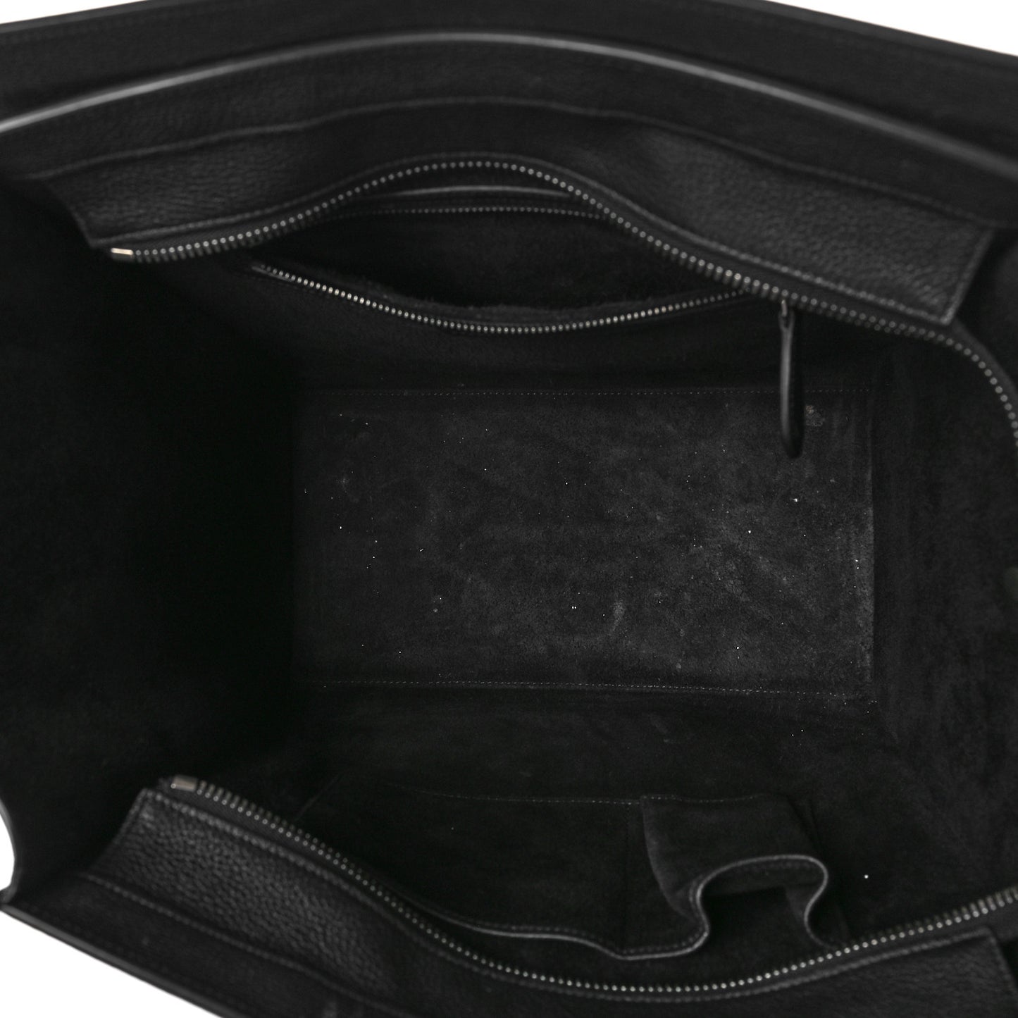 Drummed Calfskin Mini Luggage Black