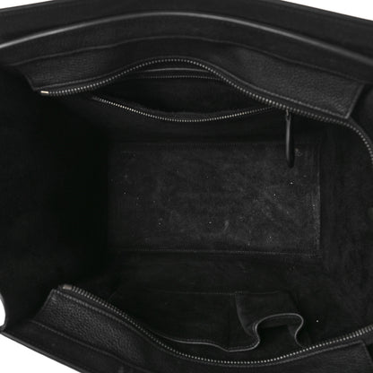 Celine Drummed Calfskin Mini Luggage Black 10 of 10