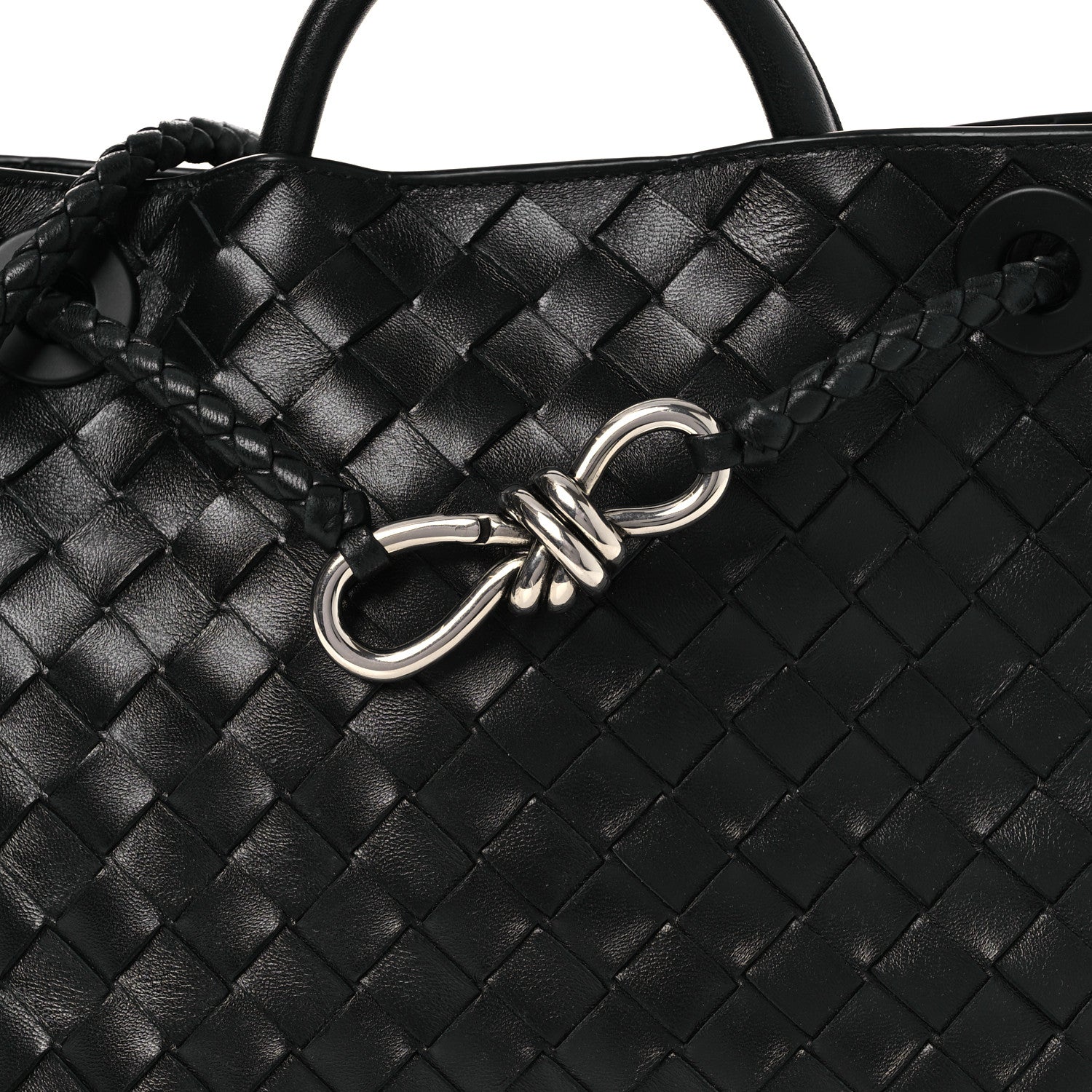 Bottega Veneta Nappa Intrecciato Mini Andiamo Shoulder Bag Black Black 7 of 12