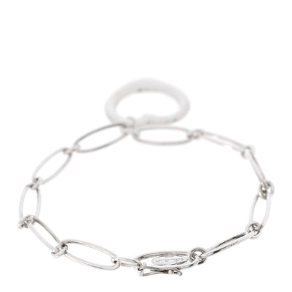 Tiffany Sterling Silver Elsa Peretti Open Heart Oval Link Charm Bracelet 3 of 5