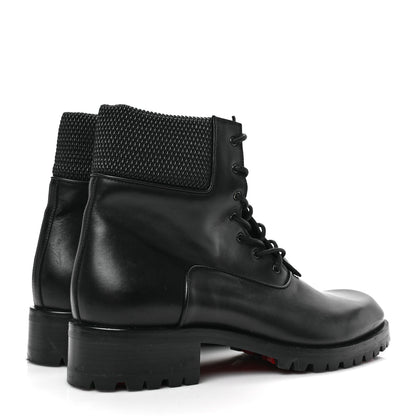 Christian Louboutin Calfskin Mens Trapman Flat Boots 45.5 Black 4 of 7