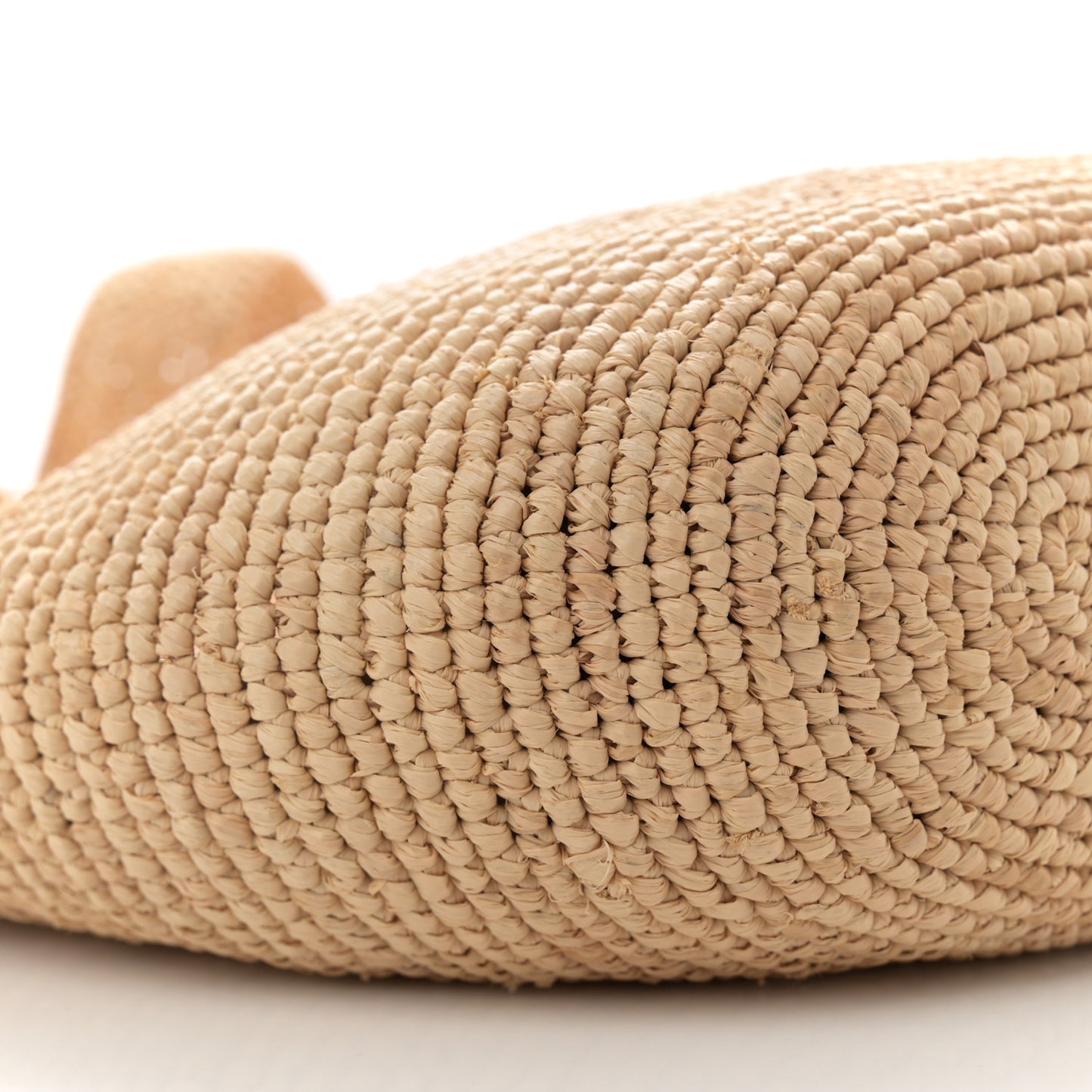 Raffia Mini Slit Tote Bag Natural Tan