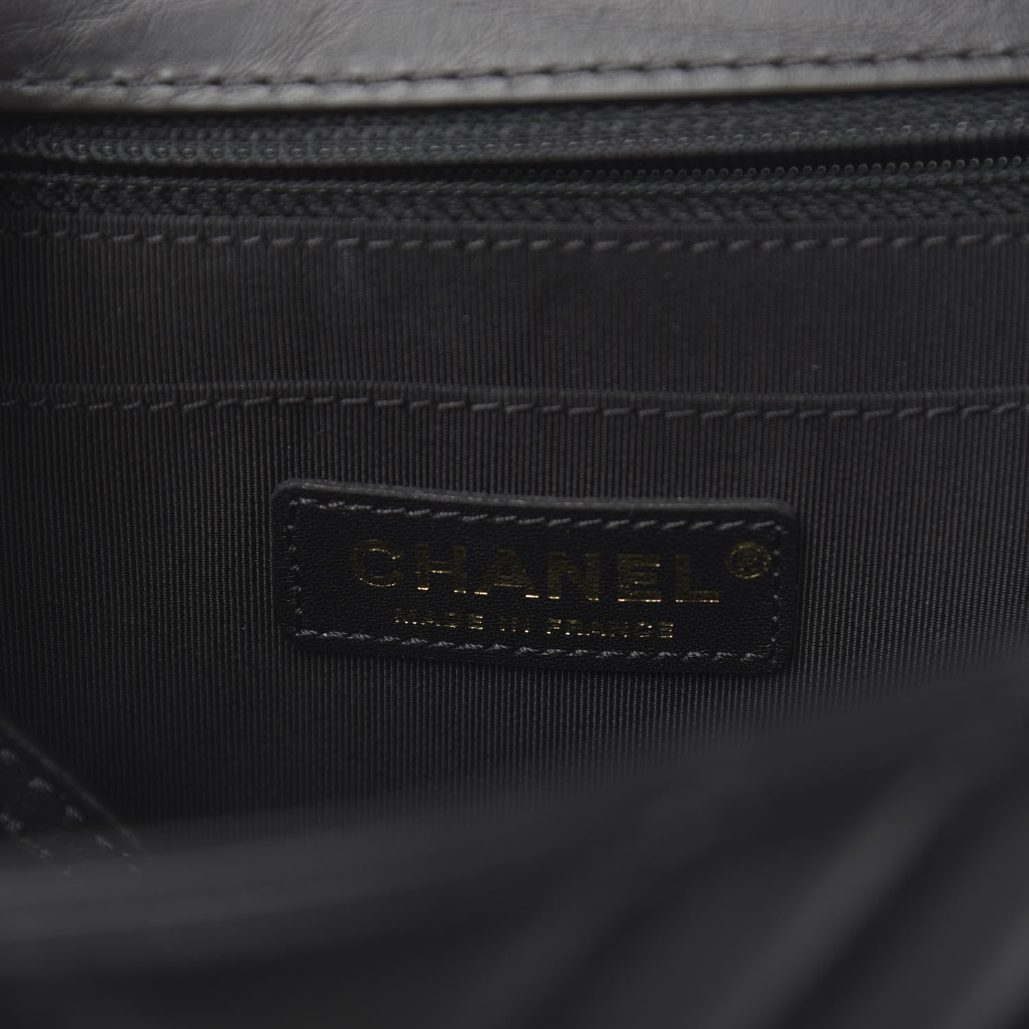 Chanel Aged Calfskin Chevron Quilted Backpack Black 5 of 9