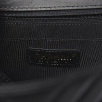 Chanel Aged Calfskin Chevron Quilted Backpack Black 5 of 9