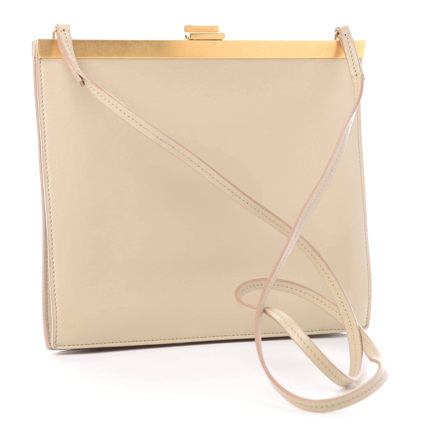 Celine Smooth Calfskin Mini Clasp Bag Beige 3 of 9