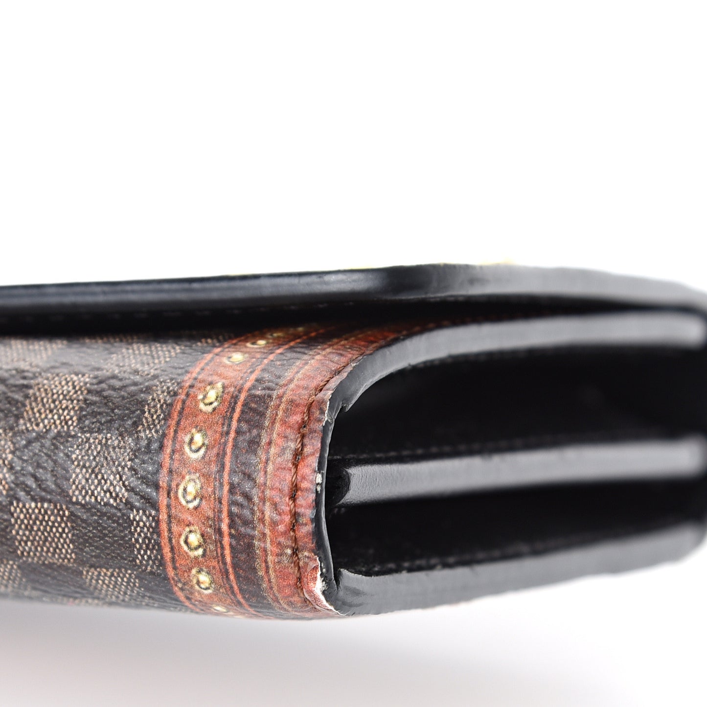 Transformed Damier Ebene Time Trunk Twist Wallet
