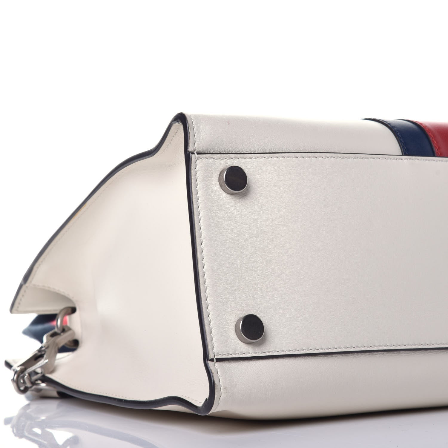 Gucci Calfskin Web Stripe Medium Dionysus Tote Bag White 9 of 10