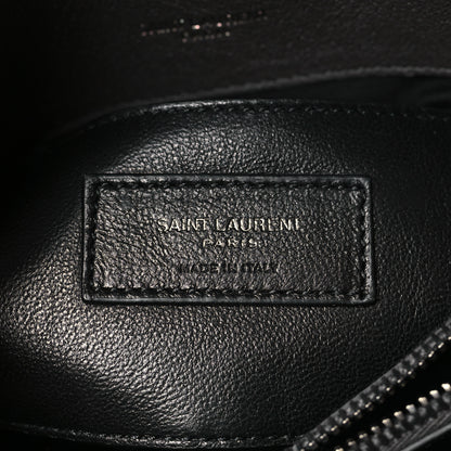 Saint Laurent Sheepskin Matelasse Chevron Monogram Medium College Bag Light Coal 6 of 11