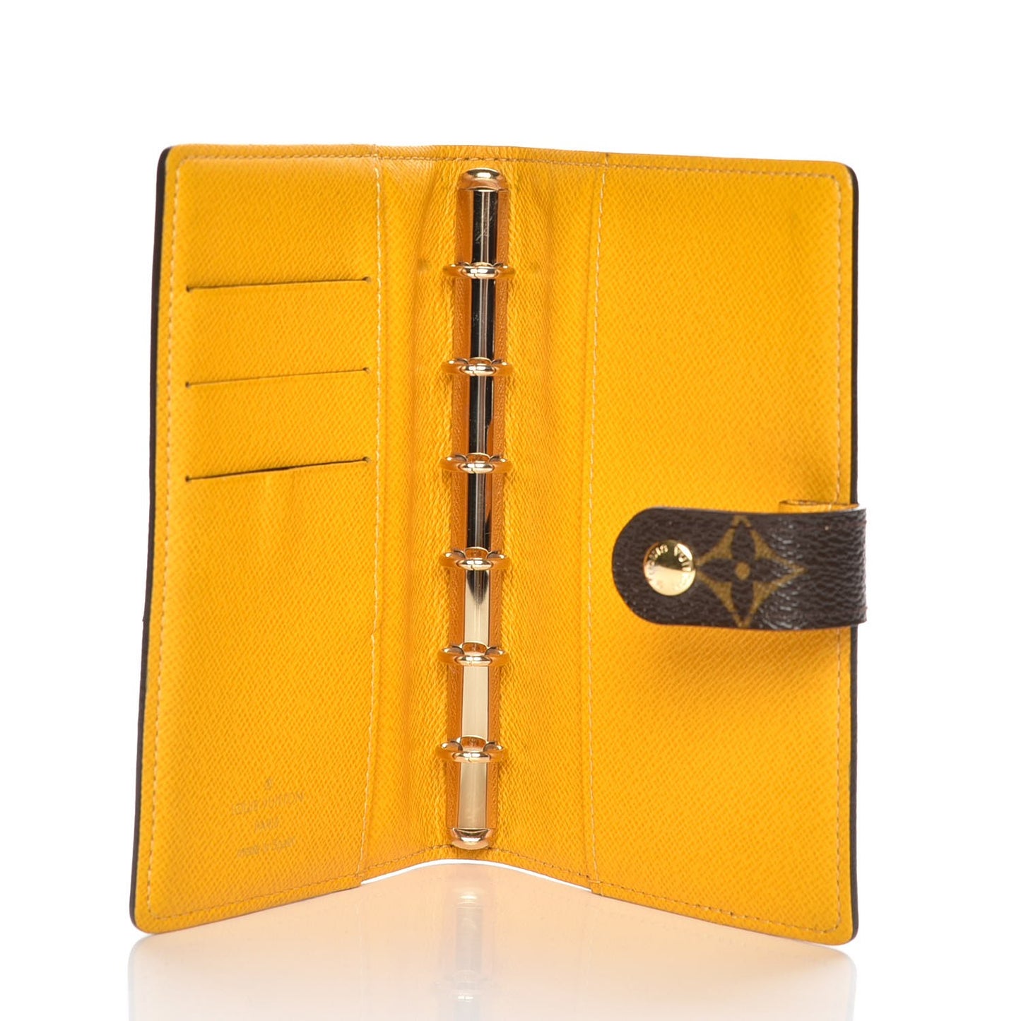 Monogram Groom Small Ring Agenda Cover Yellow