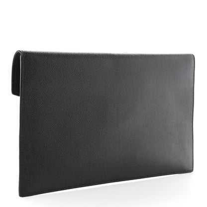 Saint Laurent Grain De Poudre Uptown Pouch Black 3 of 7