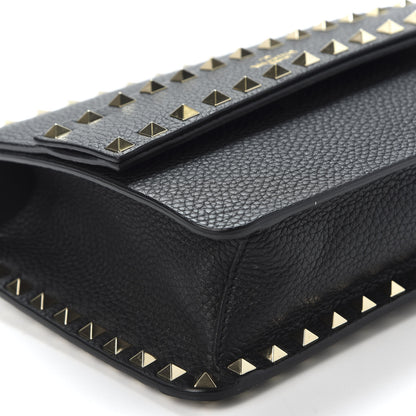 Valentino Garavani Pebbled Calfskin Rockstud Side Slip Crossbody Black 5 of 8