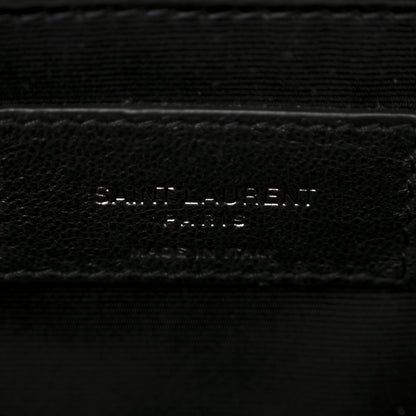 Saint Laurent Grained Lambskin Monogram Medium Niki Chain Satchel Black 6 of 12