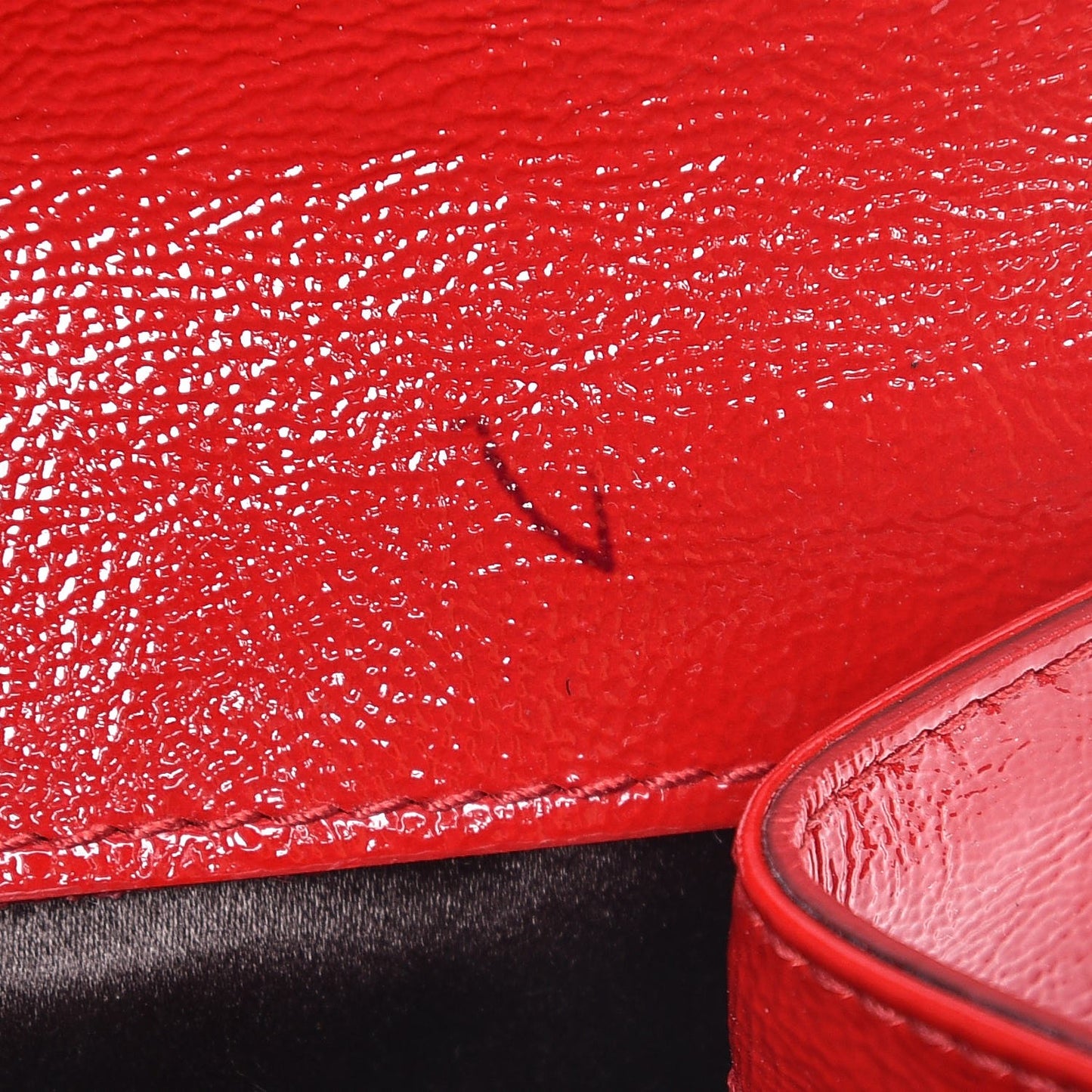 Textured Patent Large Belle De Jour Clutch Red