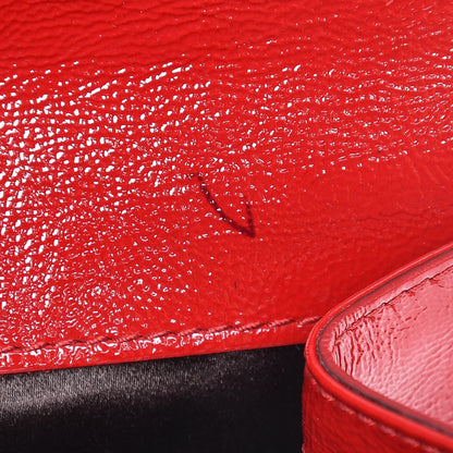 Saint Laurent Textured Patent Large Belle De Jour Clutch Red 11 of 11