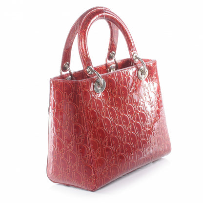 Christian Dior Patent Ultimate Medium Lady Dior Red 3 of 8