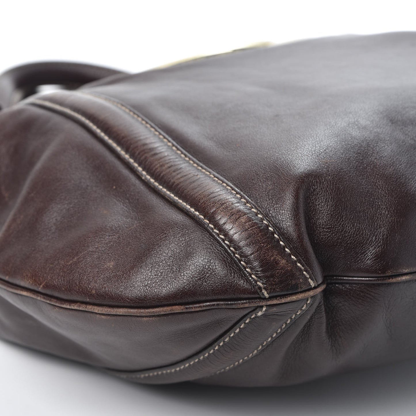 Calfskin Medium Britt Tote Dark Brown