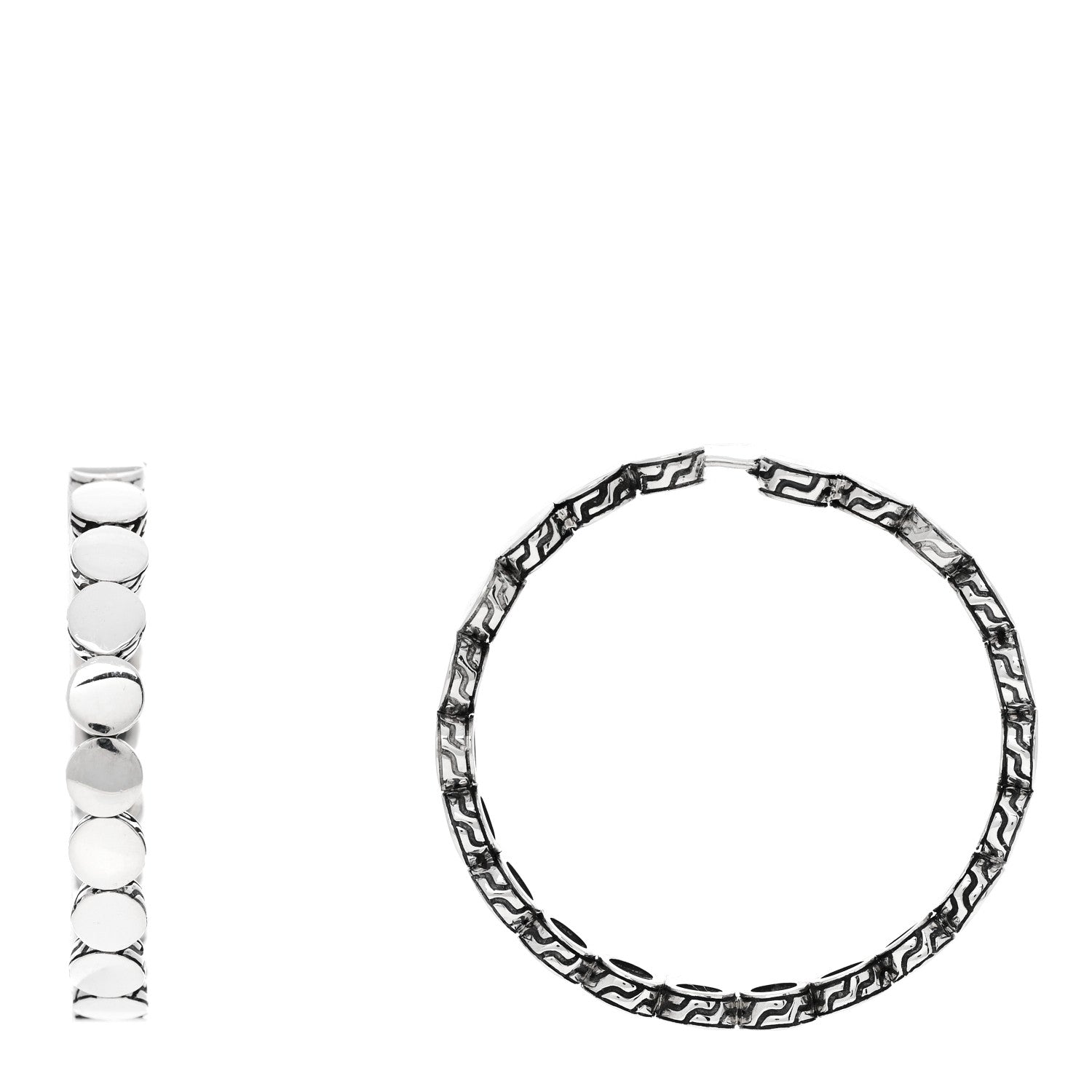John Hardy Sterling Silver Dot Hoop Earrings 1 of 4