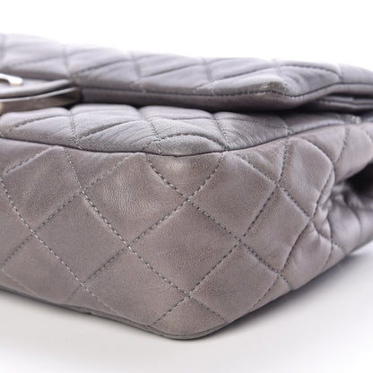 Chanel Lambskin Quilted Medium Double Flap Bijoux Chain Grey 10 of 20