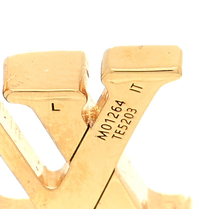 Louis Vuitton Metal Crystal LV Gram Earrings Gold 4 of 4