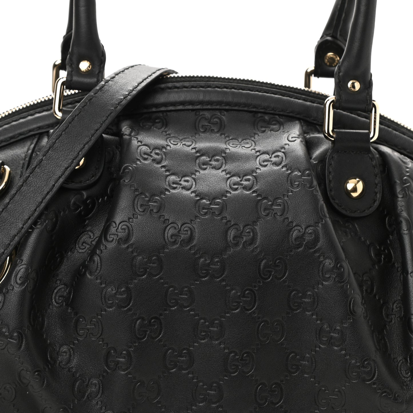 Guccissima Medium Sukey Boston Black