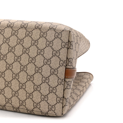 Gucci GG Supreme Monogram Emblem Maxi Tote Bag Beige Dark Brown 10 of 10