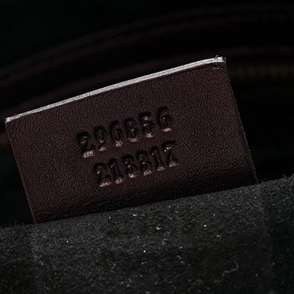 Gucci Snakeskin Medium Soft Stirrup Shoulder Bag Brown 7 of 10