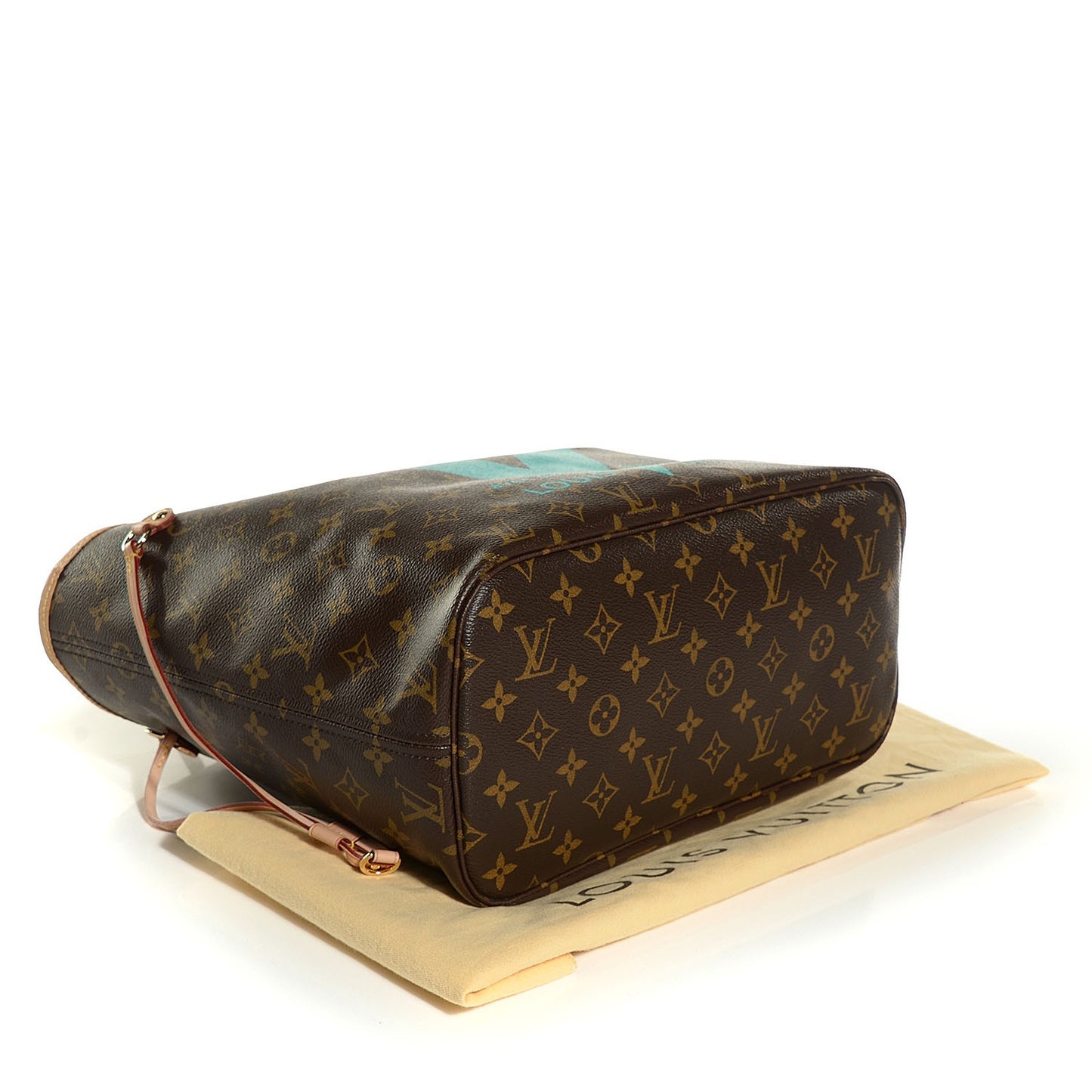 Monogram V Neverfull MM Turquoise