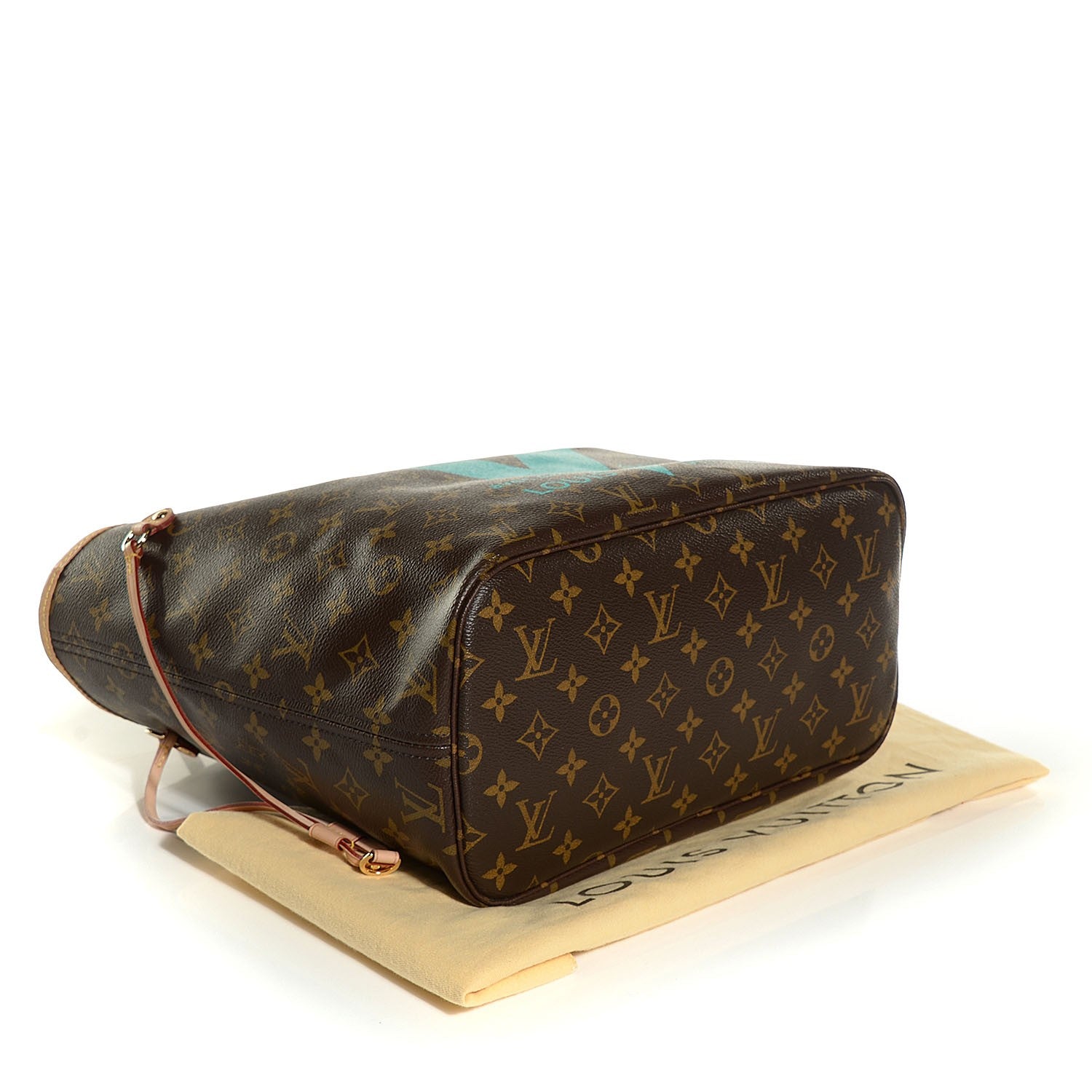 Louis Vuitton Monogram V Neverfull MM Turquoise 5 of 10