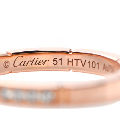 Cartier 18K Pink Gold Diamond Maillon Panthere Wedding Band Ring 51 5.75 4 of 6