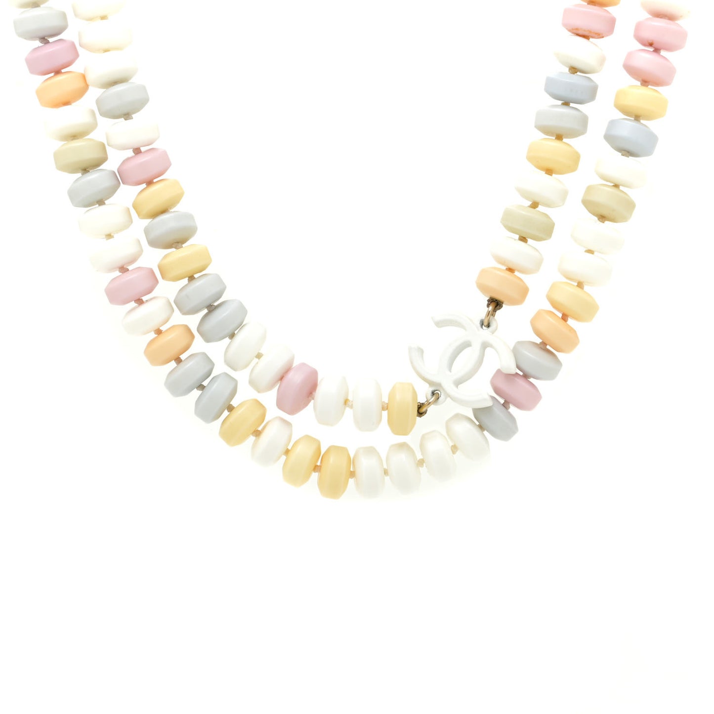Candy CC Double Strand Necklace Multicolor
