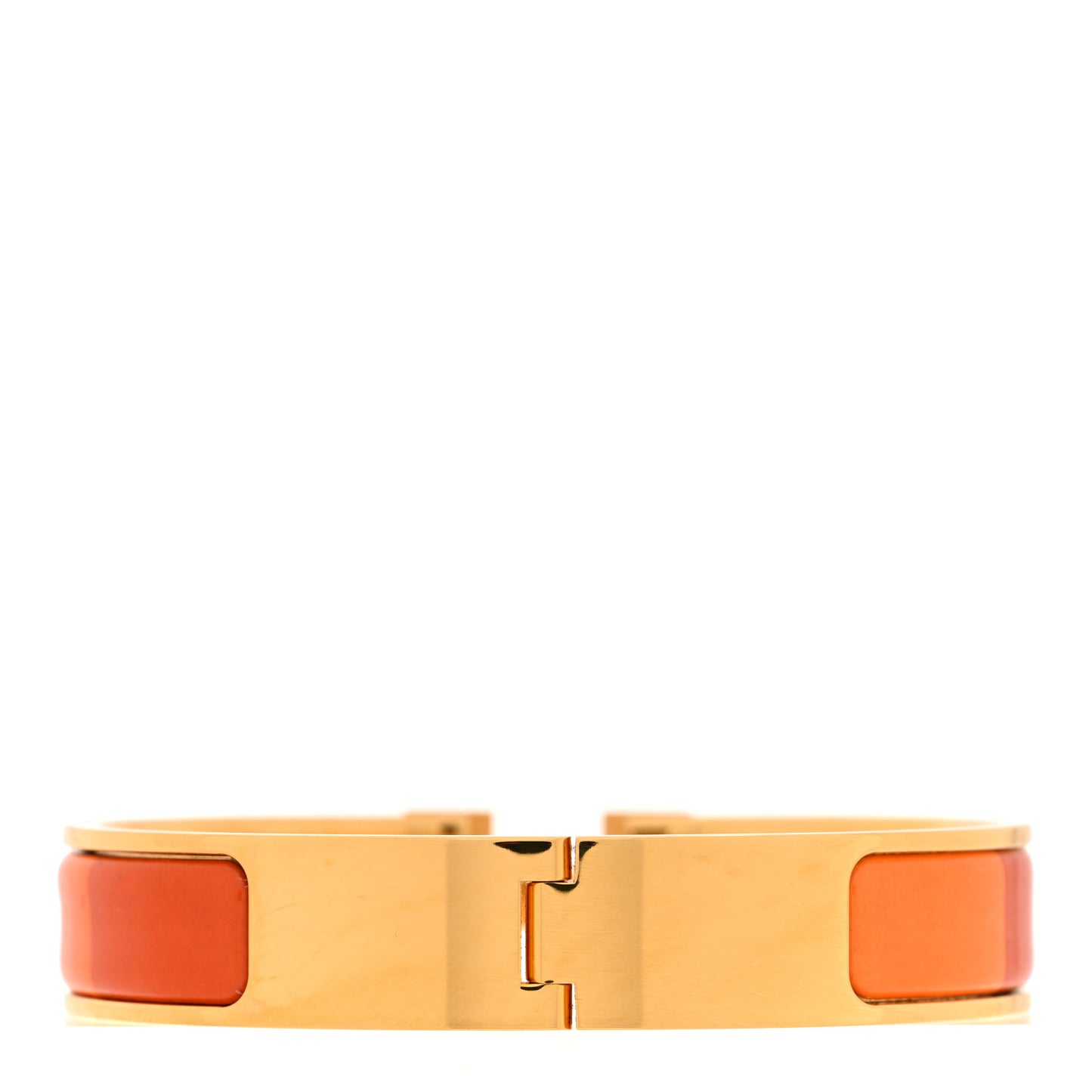 Enamel Narrow Clic Clac H Bracelet PM Rainbow Orange