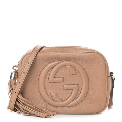 Gucci Pebbled Calfskin Small Soho Disco Bag Rose Beige 1 of 9