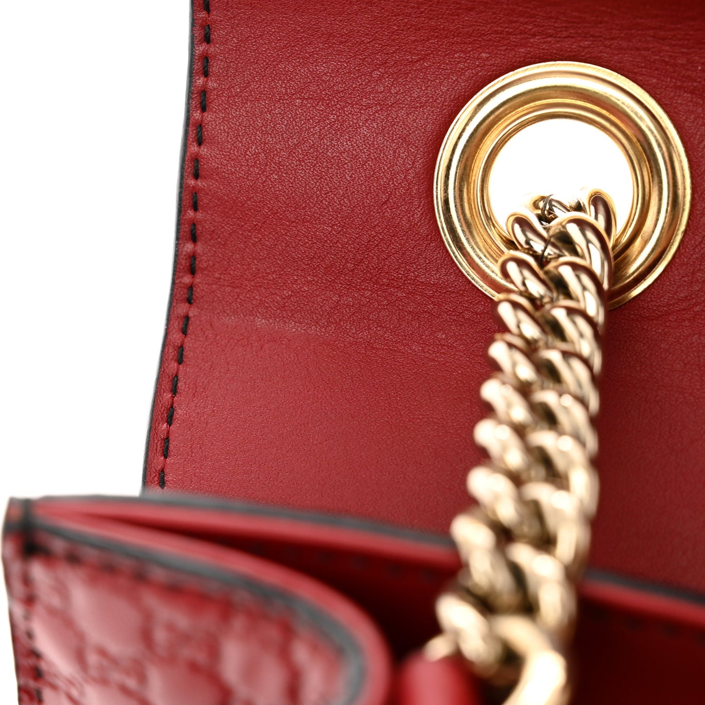 Microguccissima Medium Emily Chain Shoulder Bag Red