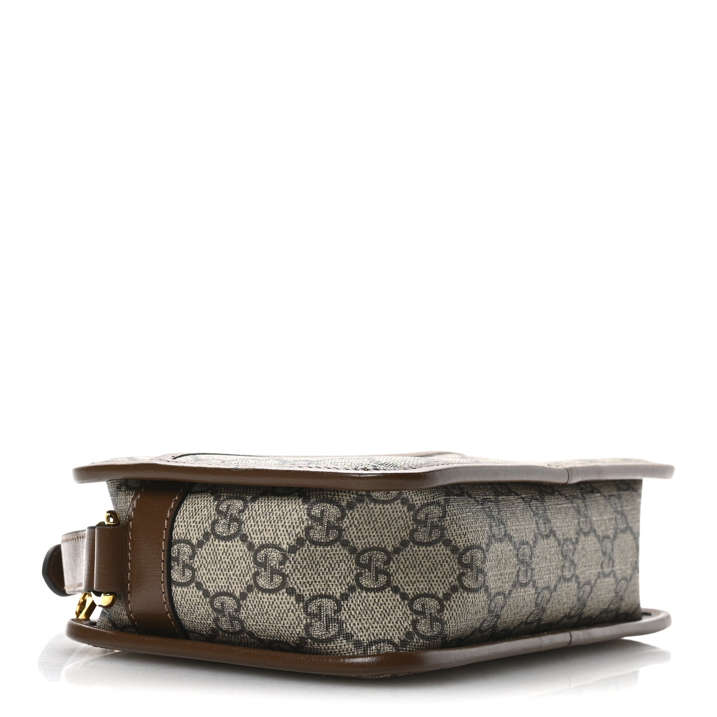 GG Supreme Monogram Azalea Calfskin Mini Retro Interlocking G Shoulder Bag Beige Ebony Brown Sugar
